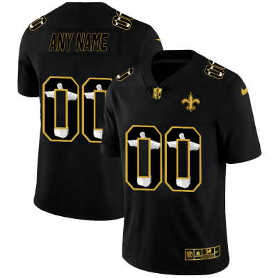 New Orleans Saints Custom Men's Nike Carbon Black Vapor Cristo Redentor Limited NFL Jersey